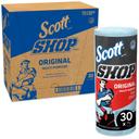Scott Original Paper Blue Shop Towel Roll - 55 sheet per roll -- 30 rolls per case