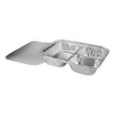 Durable Packaging 3 Compartment Tray with Lid, 250 count