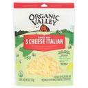 Organic Valley 3 Cheese Thick Cut Shredded Italian Cheese Blend, 6 Ounce -- 12 per case