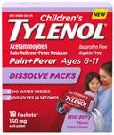 Tylenol Childrens Berry Flavor Powder Pack, 18 count per pack -- 48 per case