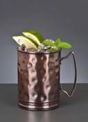 World Tableware Antiqued Copper Finish Stainless Steel Moscow Mule Hammered Cup, 14 Ounce -- 12 per case.