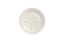 Syracuse China Undecorated White 3 Compartment Plate, 10 1/4 inch -- 12 per case.