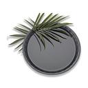 Conserve Round Black Tray, 16 inch -- 25 per case.