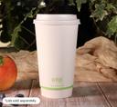 KITCH 24/7 White Compostable Smooth Insulated Paper Hot Cup, 20 Ounce -- 500 per case