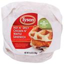 Tyson Hot N Spicy Chicken and Waffle Sandwich, 0.288 Pound -- 12 per case