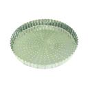 Gobel Tin Plate Perforated Fluted Tart Mold with Fixed Bottom, 9.4 inch Dia x 1 inch Height