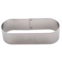 Gobel Stainless Steel Oblong Cake Frame, 4.3 inch Length x 1.5 inch Width Cavity