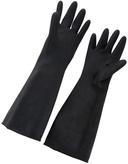 Winco Large Black Natural Latex Gloves, 10 x 18 inch -- 12 per case