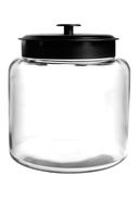 Anchor Hocking Montana Glass Jar with Black Lid, 1 Gallon