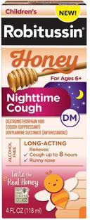 Childrens Robitussin Honey DM Nighttime Cough, 4 Fluid Ounce -- 24 per case
