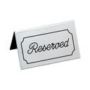 Cal-Mil Gray with Black Double-Sided Reserved Tent Sign, 5 x 1 x 3 inch
