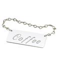 Cal-Mil Silver Coffee Urn Chain Sign, 4 x .25 x 2 inch -- 12 per case