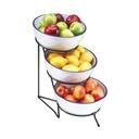 Cal-Mil Iron Black Three Tier Round Bowl Stand, 10 x 18 x 18 inch