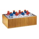 Cal-Mil Bamboo Ice Housing with Clear Pan, 12 x 20 x 6.5 inch