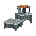 Cal-Mil Mission Black Square Chafer Alternative, 12 x 12 x 4 inch