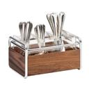 Cal-Mil Chrome Mid Century Flatware Organizer, 9.5 x 6.5 x 5.5 inch