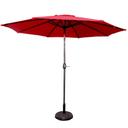 American Maid Aluminum Red Umbrella with Crank, 9 feet -- 4 per case