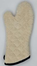 Intedge Tan Terry Washable Oven Mitt, 17 inch 