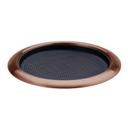 Service Ideas Rose Gold 9 inch Round Non-Slip Tray with Removable Insert, 11 x 11 x 1 inch