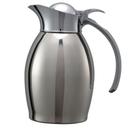 Service Ideas Nicollet Series 18/8 Stainless Steel Polished Finish Vacuum Insulated Carafe with Flip Top, 0.6 Liter Capacity