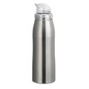 Service Ideas VersaVac Brushed Stainless Finish Vacuum Insulated Bottle with Large Lid, 1 Liter Capacity
