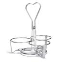 Tablecraft Chrome Plated Three 3.25 inch Ring Dispenser Caddy