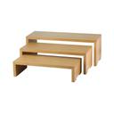Tablecraft Bamboo Cascade Three Piece Riser Set, set of 3