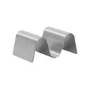 Tablecraft Taco Taxi Small Brushed Stainless Steel 1 to 2 Tacos Server, 3.625 x 2.25 x 1.5 inch