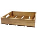 Tablecraft Acacia Wood Half Size Gastronorm Display Crate, 12.75 x 10.375 x 2.75 inch