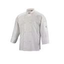 Mercer Culinary Millennia Air White Large Unisex Cook Jacket with Full Mesh Back