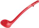 Winco Curv Red Polycarbonate 8 1/2 inch One Piece Dual Spout Ladle, 3/4 Ounce Capacity -- 144 per case