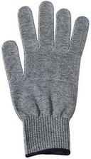 Winco Gray Extra Large Antimicrobial Cut Resistant Gloves with Black Wristband -- 120 per case