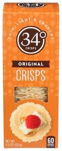 34 Degrees Natural Crispbread, 4.5 Ounce -- 12 per case