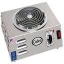 Cadco Portable Stainless 120 Volt Hi-Power Single Hot Plate with Tubular Elements, 14 x 4 1/8 x 12 1/4 inch