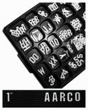Aarco Universal Single Tab White Gothic 1.5 inch Letters Set