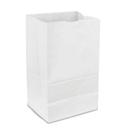 Duro Virgin Paper 25 Pound White 100 Percent Recycled Grocery Bag, 5.25 x 5.25 x 18 inch - 500 per bale
