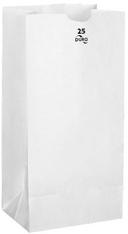 Duro Number 25 Virgin Short White SOS Grocery Bag, 8.25 x 6.12 x 15.87 inch -- 500 per case.
