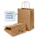 Duro Missy Number 60 Brown 100 Percent Recycled Virgin Paper Shopping Bag, 10 x 5 x 13 inch -- 250 per case