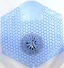 Fresh Blue Cotton Blossom Wave 3D Urinal Screen, 7 x 6.5 x 0.66 inch -- 60 per case.