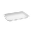 Prime Source White Polystyrene Number 2 Foam Meat Tray, 8.25 x 5.75 x 1 inch -- 500 per case.