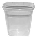 Delicube Clear Rectangular Food Container Base, 32 Ounce -- 200 per case