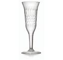 Fineline Settings Flairware Clear Plastic 1 Piece Champagne Flutes, 5 Ounce -- 96 per case