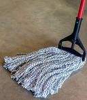 Bison Office 4 Ply White and Blue Loopend Finish Mop, 18 X 5.75 X 1 inch -- 24 per case