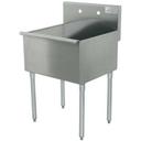600 Series Stainless Steel Square Corner Scullery Budget Sink with 1 Compartment.24x24 24 inch O.A..