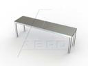 Aero 430 Stainless NSF Table Mounted Overshelf, 12 x 72 x 14 inch.