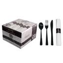 Northwest Enterprises Party Essentials Napkin Roll with Heavy Duty Cutlery Box Set -- 150 set per case