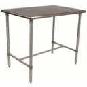 John Boos 16 Gauge Stainless Steel Cucina Classico Table with 5 inch Locking Casters, 48 x 30 x 36 inch.