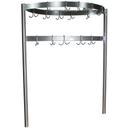 John Boos Table Mount Boat Shaped Stainless Steel Pot Rack, 96 inch.