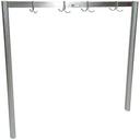 John Boos Wall Mount Double Bar Stainless Steel Pot Rack, 120 inch.