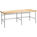 John Boos Galvanized Steel Bakers Frame with Bin Stops and Guides, 168 x 30 inch.